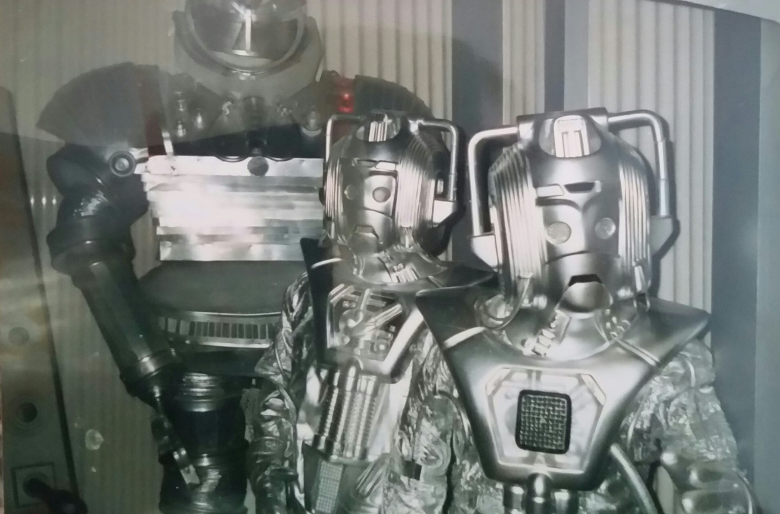The Cybermen and the "Robot" looking stern - Longleat exhibition 1989.